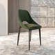 preview thumbnail 15 of 83, Amalfi Mid-Century Modern Upholstered Dining Chair - Open Back Side Chair with Metal Legs for Kitchen, Dining Room & Living Room