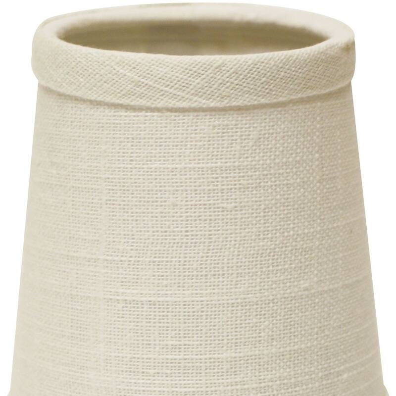 HomeRoots Off White Linen Empire Lamp Shade - 4"x4"x4"