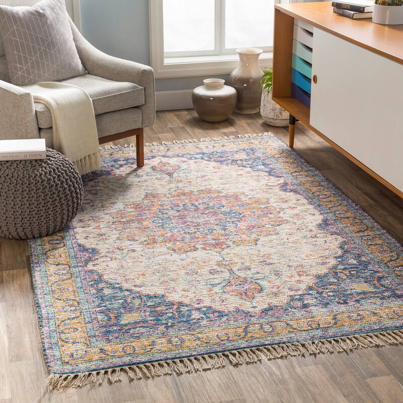 Artistic Weavers Zypher Handmade Boho Medallion Jute Area Rug - 2' x 3' - Yellow