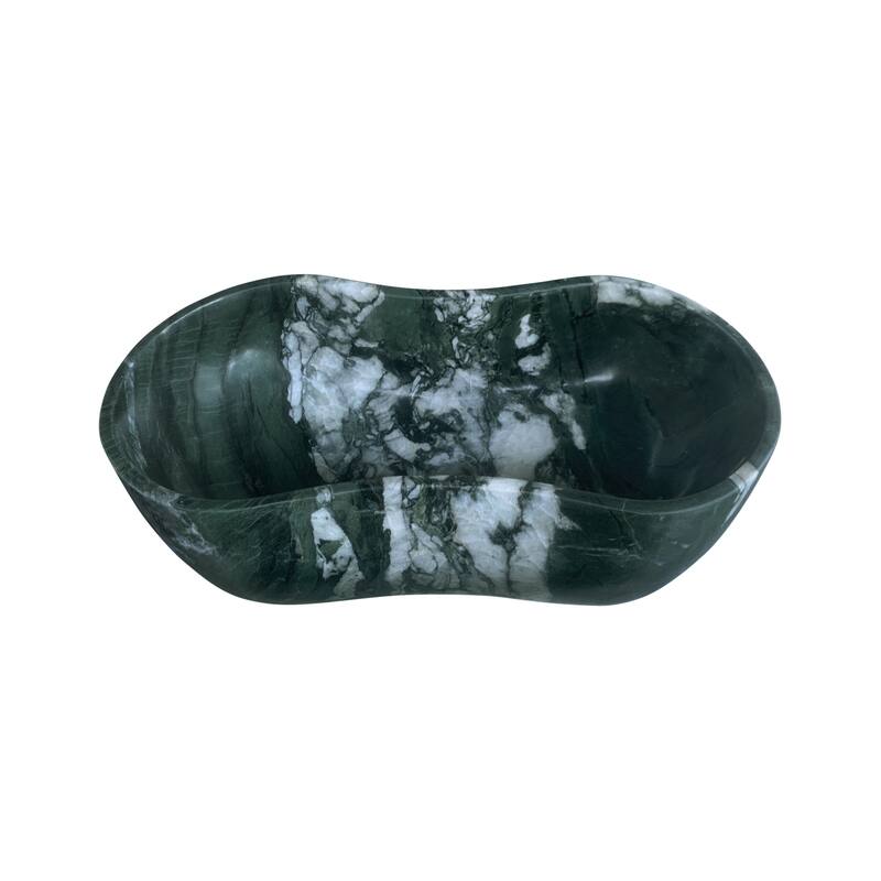 Roomfitters Marble Bathroom Vessel Sink, Natural Stone Countertop Wash Basin, Polished Oval Vanity Sink