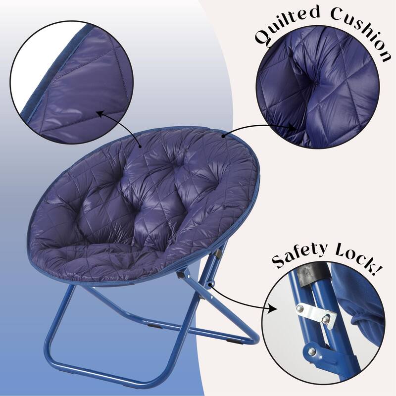 Urban Lifestyle Quilted Folding Saucer Chair