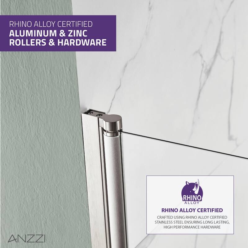 Myth 28 in. x 56 in. Frameless Tub Door with TSUNAMI GUARD