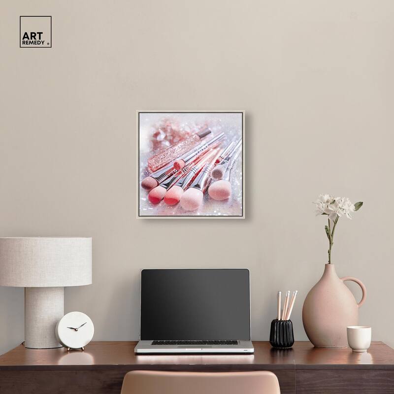 Brush Collection Blush Canvas by Art Remedy