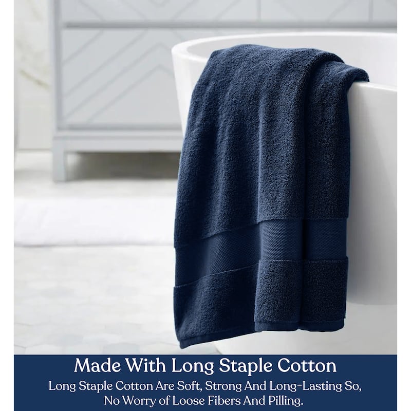 Delara Organic Cotton Luxuriously Bath Towel, GOTS & OEKO-TEX Certified, Feather Touch Technology, 650 GSM, Quick Dry 30"x58"