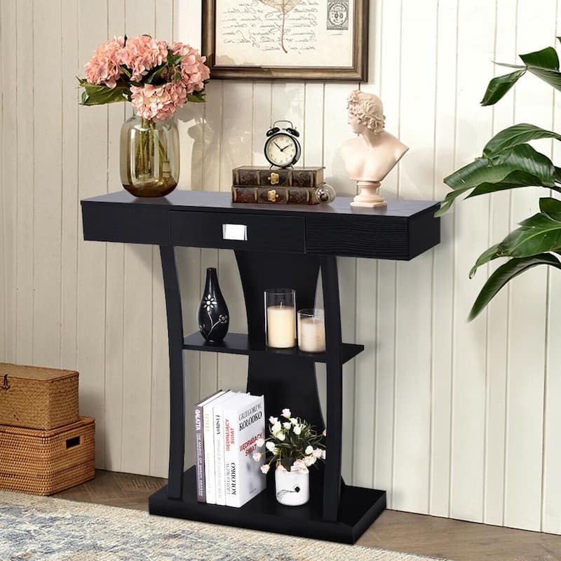 Gymax Console Table Sofa Entry Hallway Porch Desk Storage Display - See Details