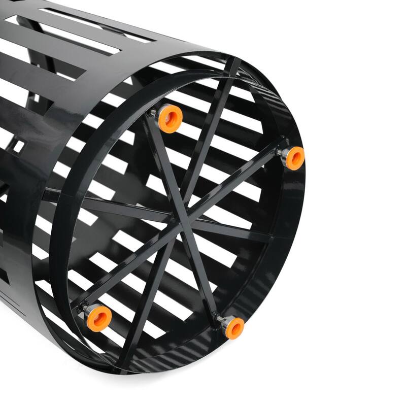 Commercial Outdoor Slatted Steel Trash Can with Inner Bin