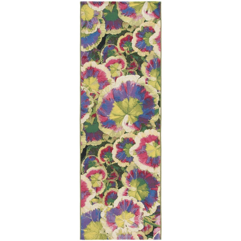 SAFAVIEH Barbados Najma Tropical Waterproof Patio Backyard Rug