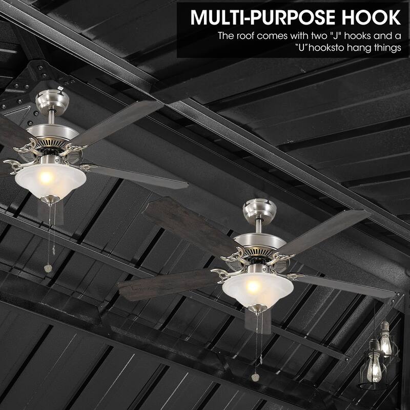 12ft X 16ft Outdoor Gazebos with Double Roof