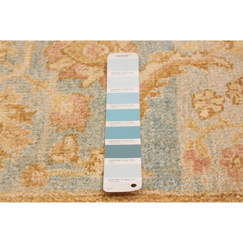 ECARPETGALLERY Hand-knotted Peshawar Oushak Blue Wool Rug - 7'11 x 10'2