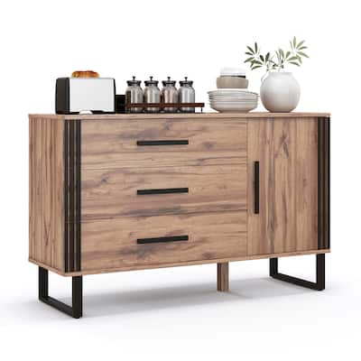 Costway Vintage Accent Cabinet Sideboard Cabinet with 3 Drawers, 1 - See Details