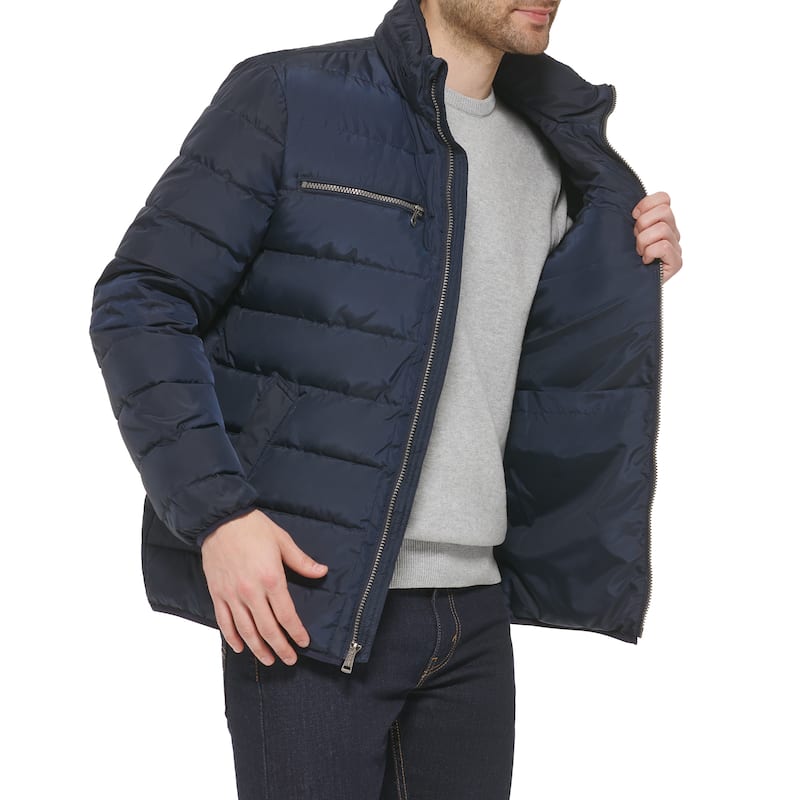 Cole Haan Men's Packable Puffer Jacket - Navy - L