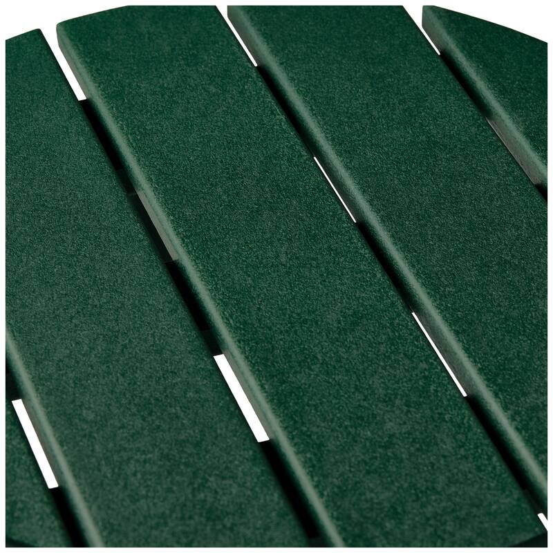 Laguna Outdoor 3-Piece Folding Adjustable Adirondack Chair with Hideaway Ottoman & Round Side Table