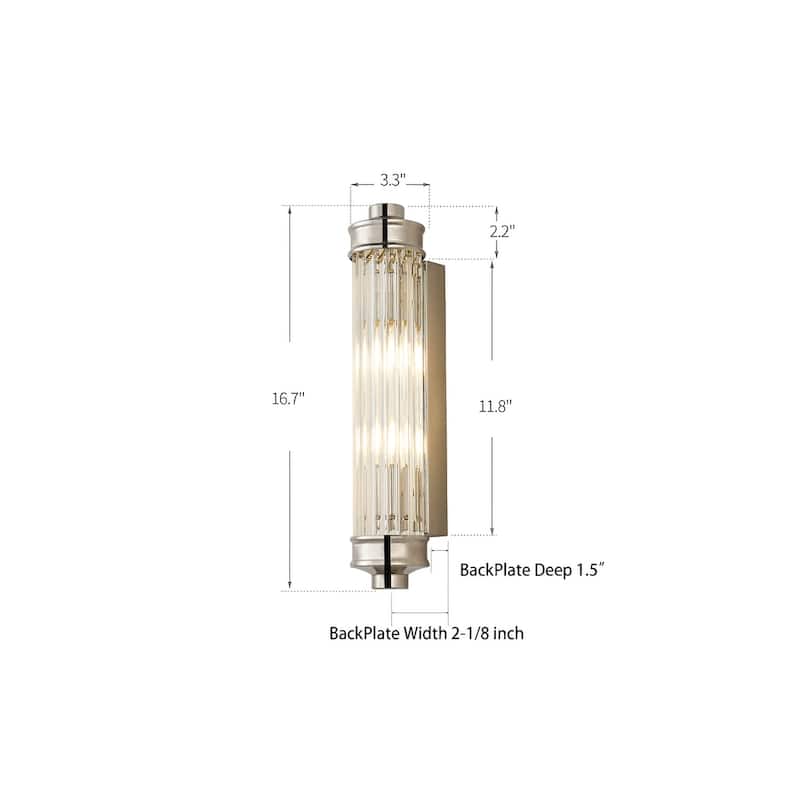 Nordic Postmodern Wall Sconce, European Wall Light in Simple Vintage Glass Crystal