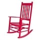 preview thumbnail 25 of 65, Porch & Den Steeplechase Genuine Hardwood Rocking Chair Red