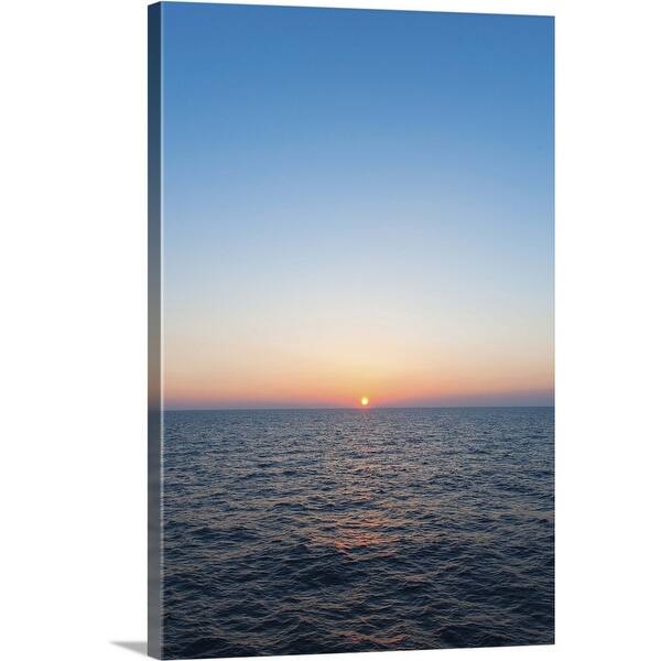 Greece Aegean Sea Horizon At Sunset Canvas Wall Art Overstock Greece Aegean Sea Horizon At Sunset Canvas Wall Art Overstock