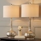 preview thumbnail 2 of 8, Abbyson Silver Mercury Antiqued Glass 28 InchTable Lamp (Set of 2)