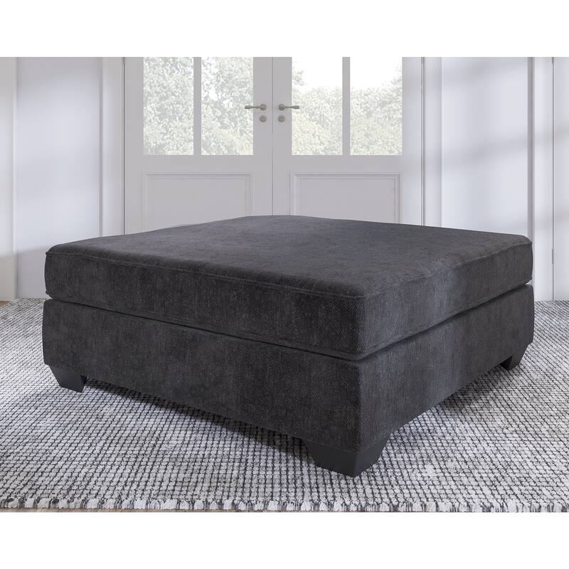 Signature Design by Ashley​ Lavernett Contemporary Oversized Accent Ottoman, Dark Gray