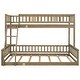 preview thumbnail 11 of 13, Twin XL over Queen Wooden Bunk Bed with Ladder and Guardrails