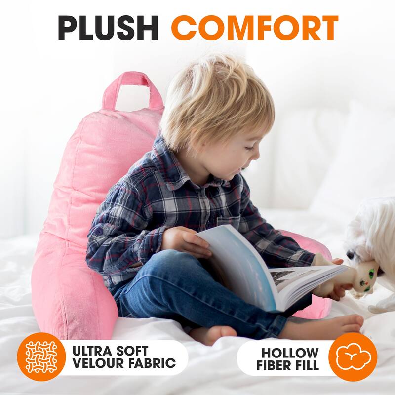 Cheer Collection Kids Size Reading and Backrest Pillow with Armrest