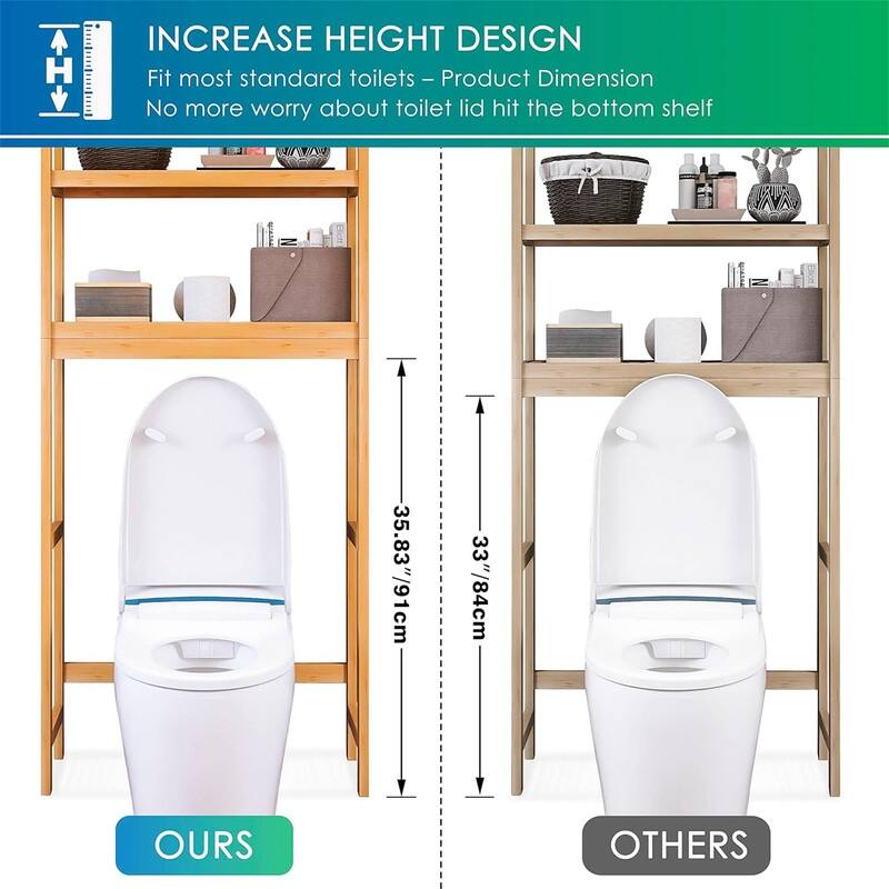 Over The Toilet Storage - 10.2D x 24.8W x 67H