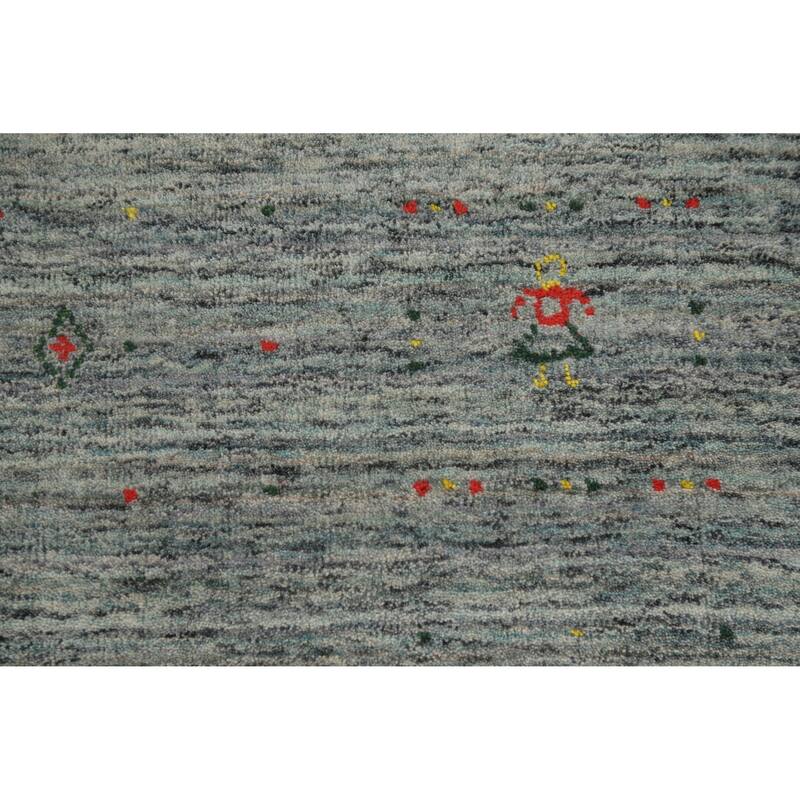 Hand Knotted Oriental 100% Wool Carpet Tribal Tribal Multi-Colored Gabbeh Area Rug - 7' 11'' X 5' 3''