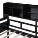 preview thumbnail 12 of 11, Twin size Daybed, Wood Slat Support, with Bedside Shelves and 2 Drawers for Kids Teens Adults Storage Bed Frame, Espresso