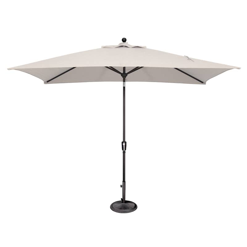 SimplyShade Catalina Rectangle Black Push Button Tilt Umbrella - Natural