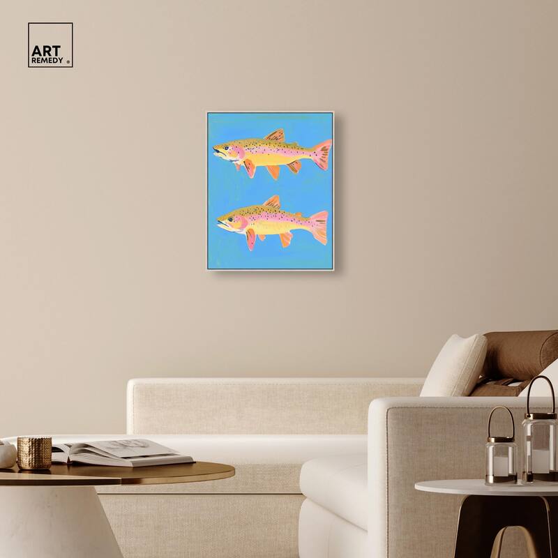Twin Fins Canvas by Art Remedy