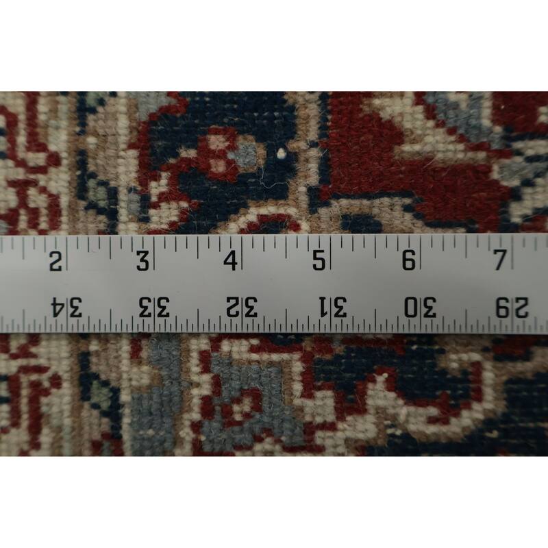 Hand Knotted Oriental 100% Wool Carpet Traditional Floral Red Sarouk Runner Rug - 6' 1'' X 2' 1''