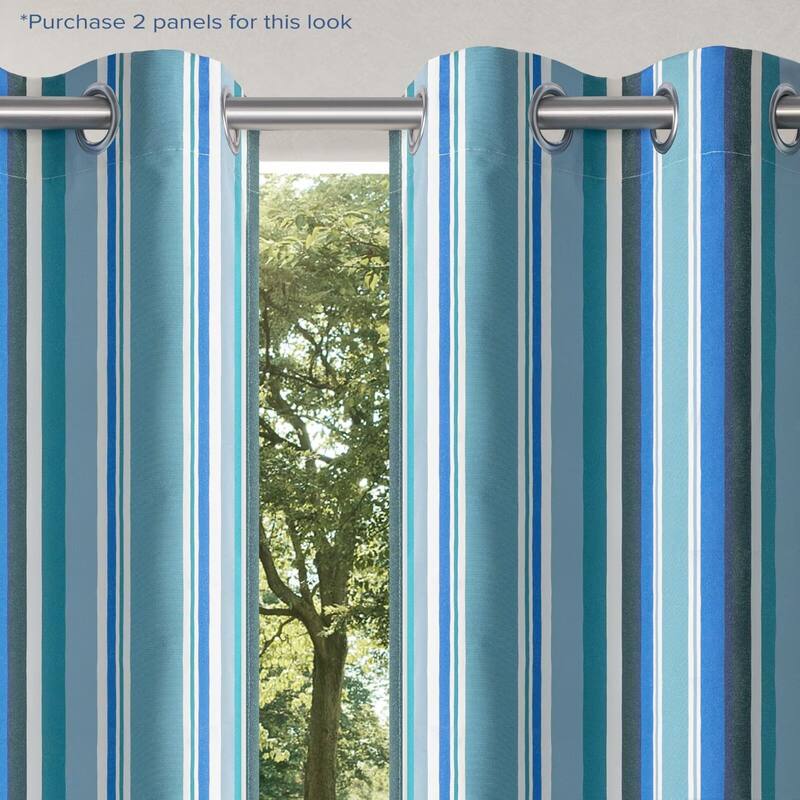 Outdoor Stripe Privacy Protected Grommet Panel