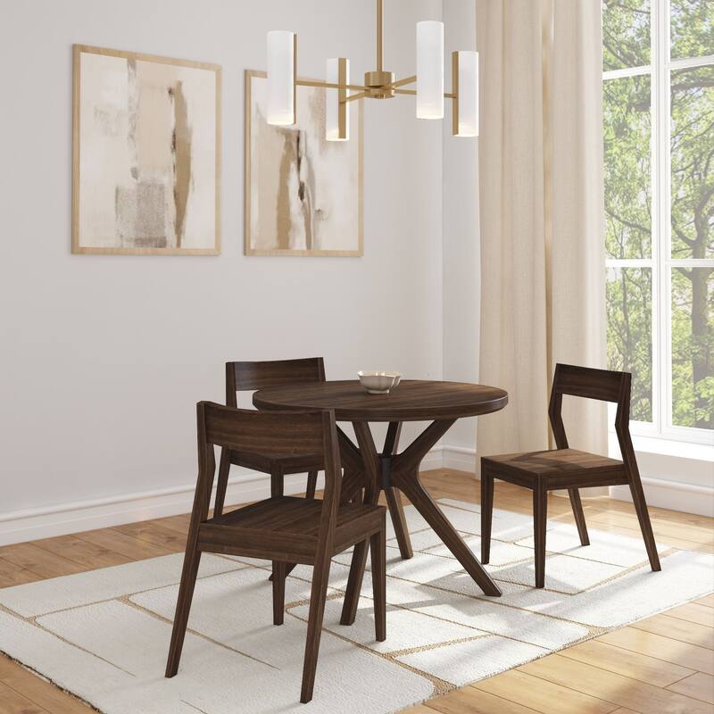 Plank and Beam Verso Cross Leg Round Dining Table - 38"
