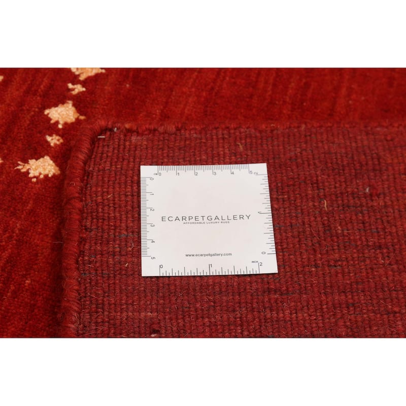 Kashkuli Gabbeh Red Rug 4'7" x 6'7" - 4'7 x 6'7