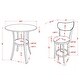 preview thumbnail 24 of 22, Irvi Traditional Rubberwood 3-Piece Barstool Counter Height Dining Set by Furniture of America