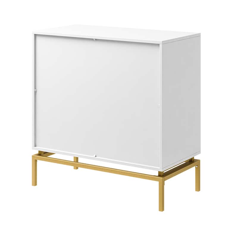 Volkard 31" Mid-century Storage Cabinet with a Metal Base by HULALA HOME