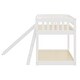 preview thumbnail 7 of 7, Heavy Duty Wood White Bunk Bed with Slide, Stairs, and Safety Guardrails
