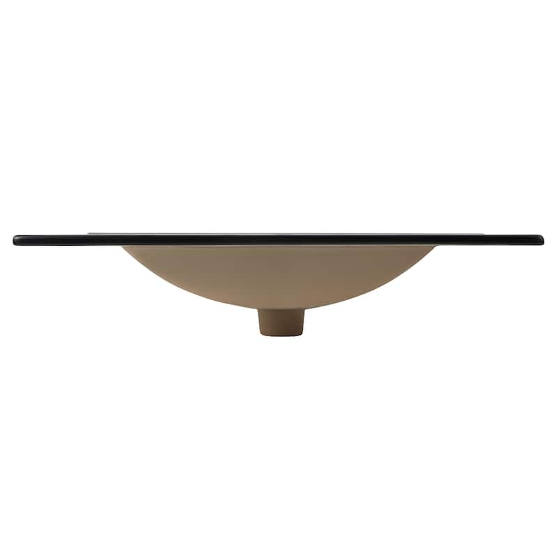Aubert 3-Hole Classic Contemporary Rectangular Ceramic Single Sink Basin Vanity Top, by JONATHAN Y
