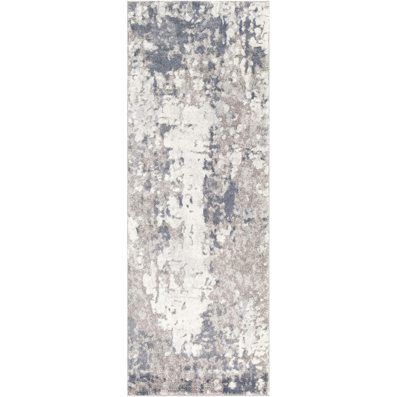Livabliss Industrial Venice Abstract Area Rug - 2'7" x 7'3" - Slate