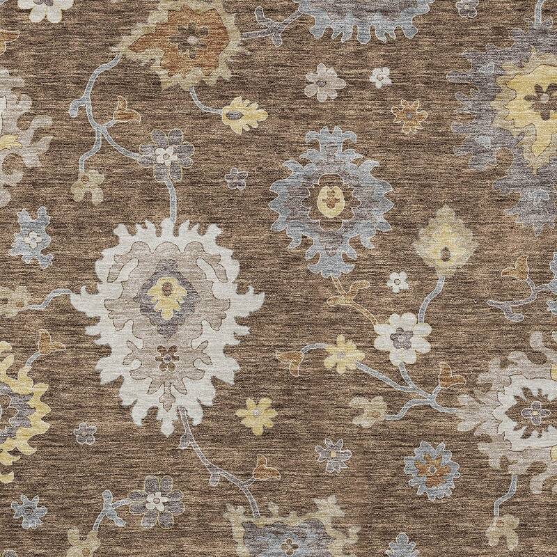 HomeRoots Floral Traditional Rectangle Outdoor Rug