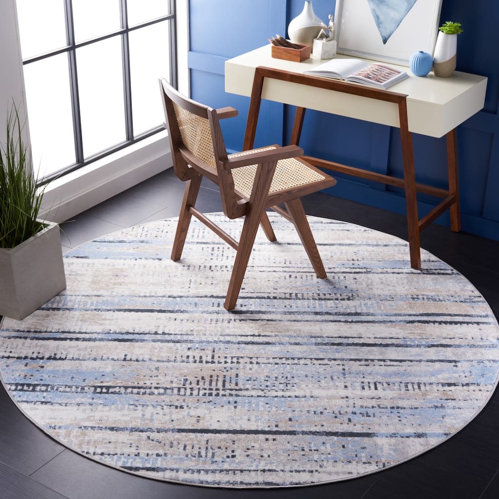 SAFAVIEH Bayside Machine Washable Shahnoza Modern Abstract Rug