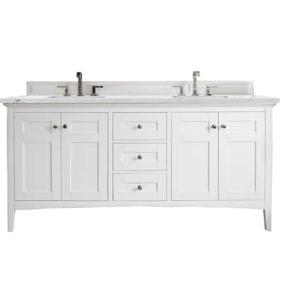 James Martin Vanities 527-V72-3ENC Palisades 72" Free Standing Double