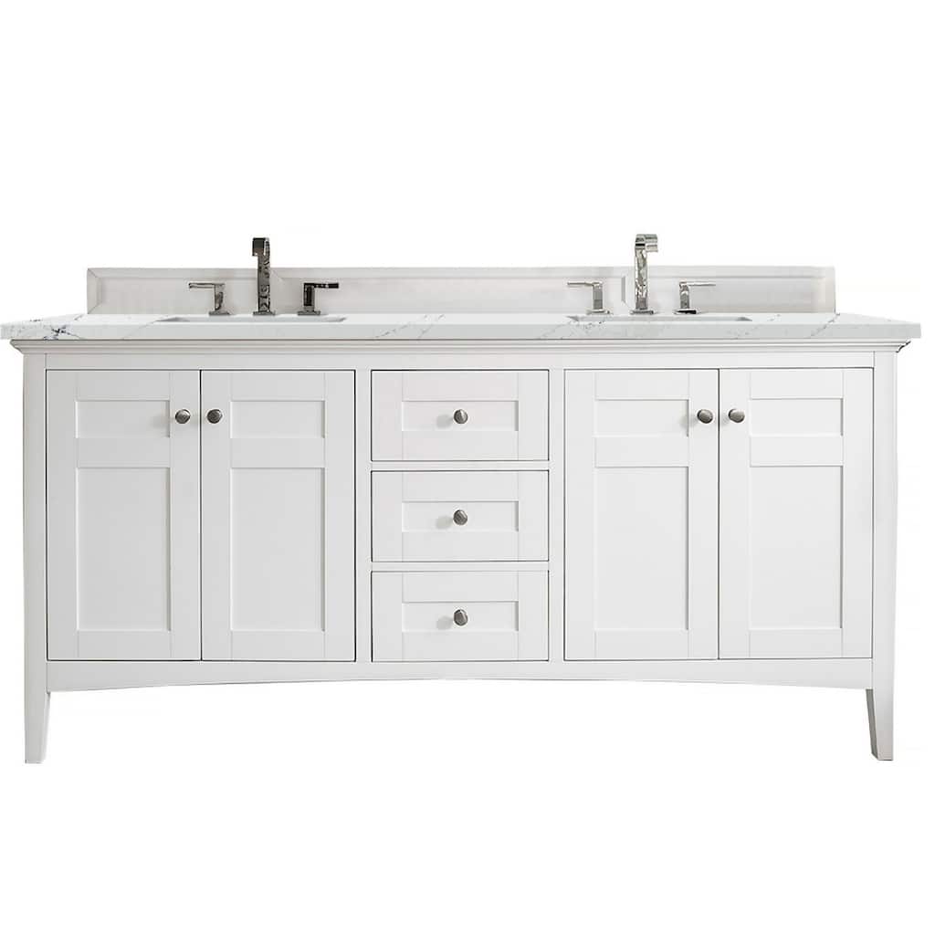 James Martin Vanities 527-V72-3ENC Palisades 72" Free Standing Double