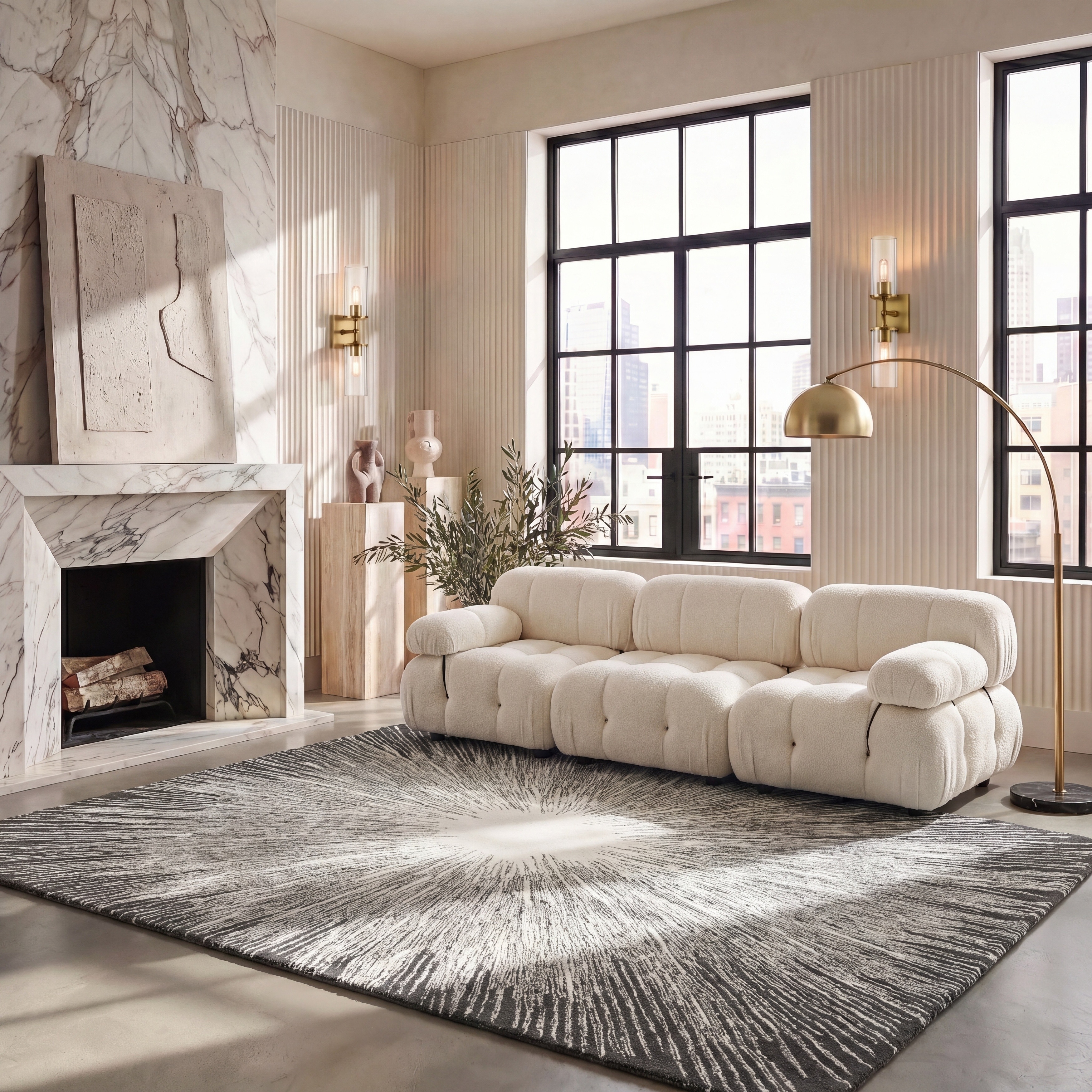 SAFAVIEH Handmade Abstract Lazzara Modern Wool Rug