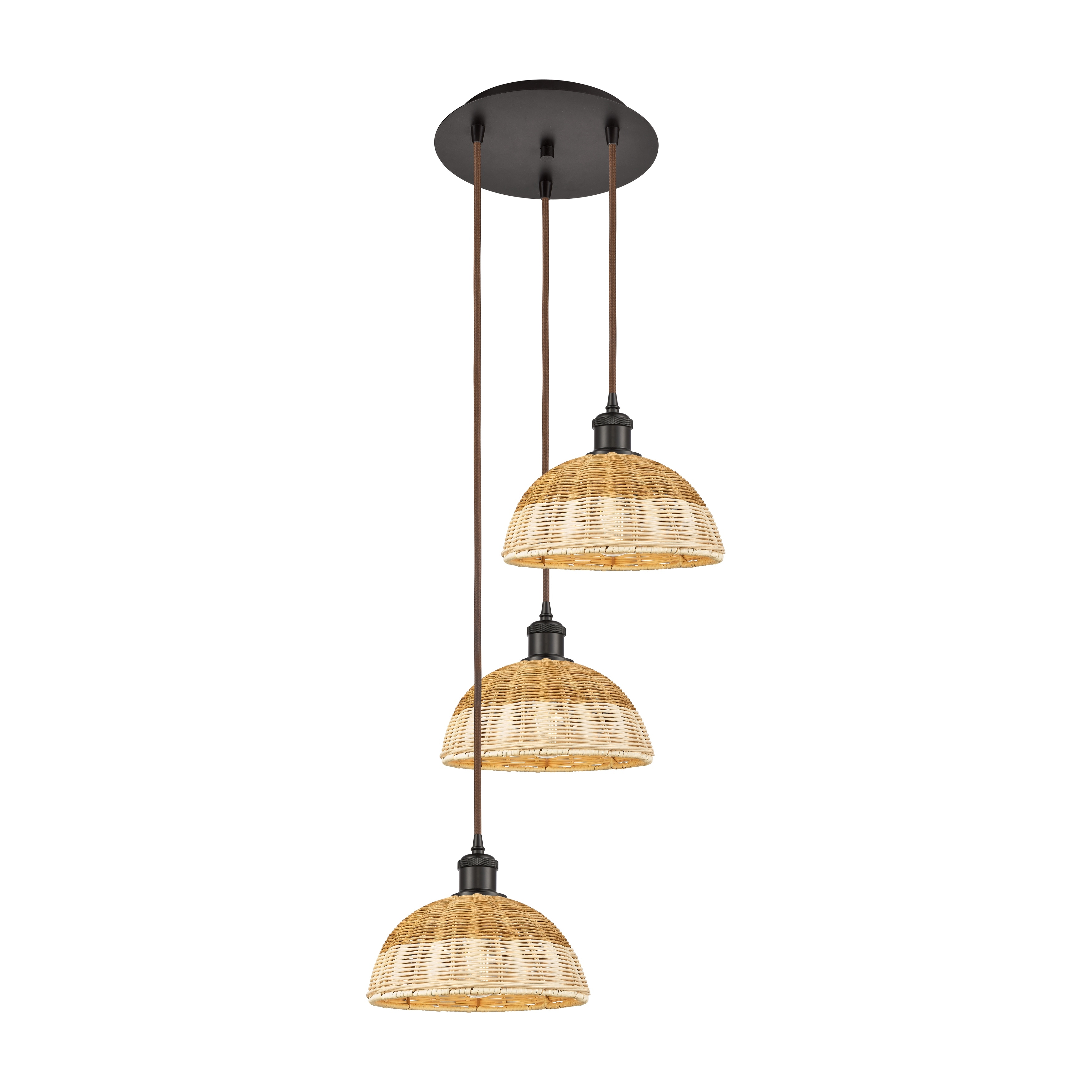 Innovations Lighting Endless Possibilities Ballston - Bristol Natural II - 3 Light 16" Cord Hung Multi Pendant