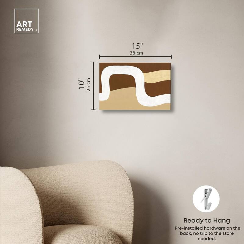 Minimal Wavy II Canvas by Art Remedy, Gallery Wrapped