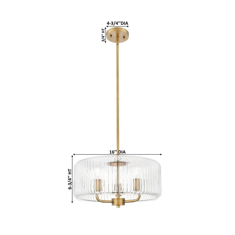 Innovations Lighting Downtown Urban - Windsor - 3 Light 16" Stem Hung Pendant