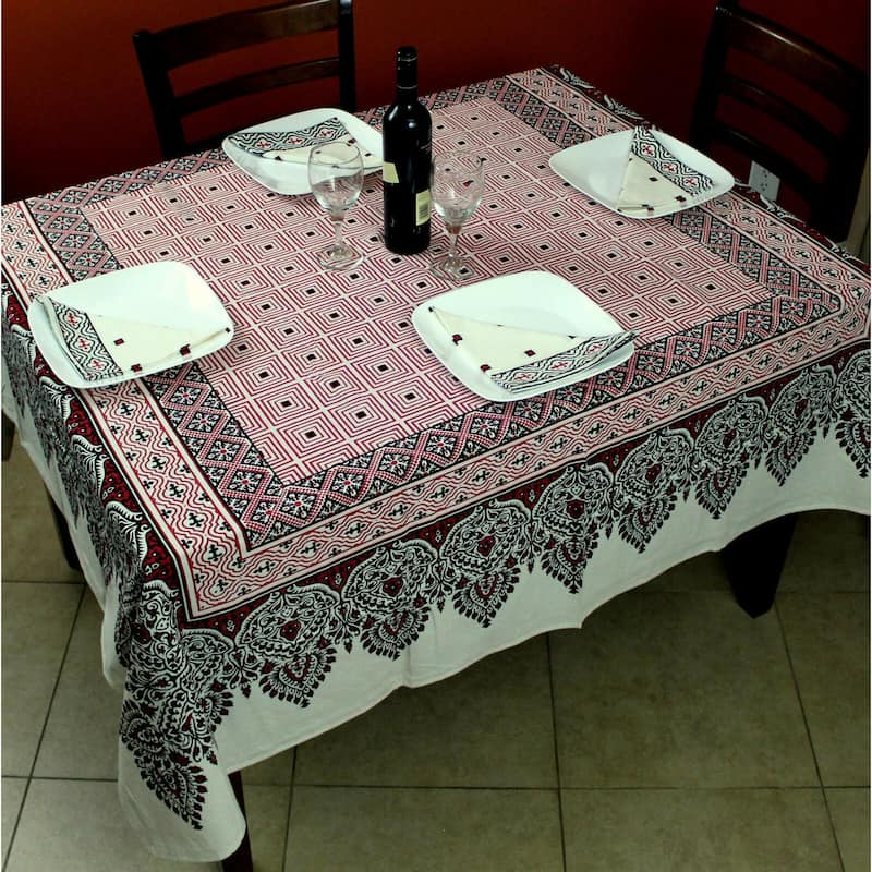 Cotton Premium French Country Geometric Tablecloth