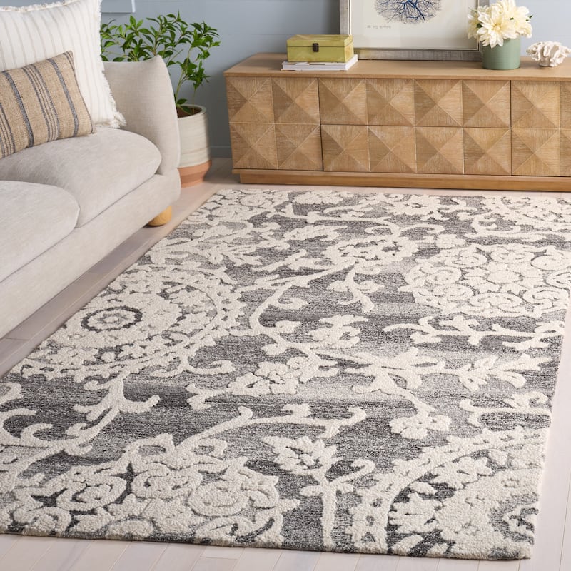 SAFAVIEH Handmade Blossom Maaret Modern Floral Wool Rug