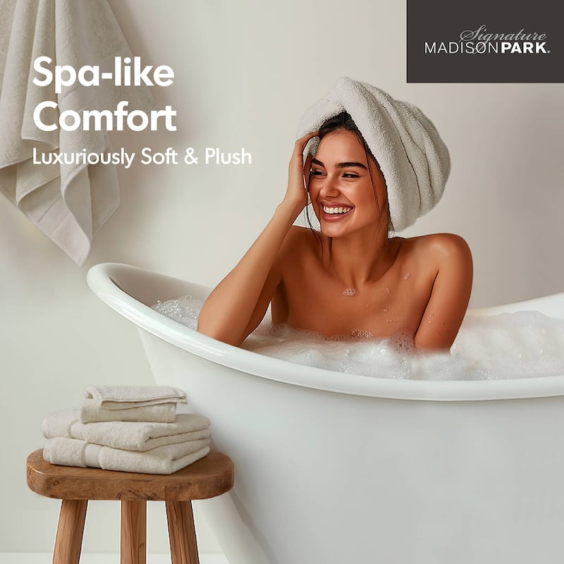 Madison Park Signature 800GSM Ultra-Soft 100% Cotton Absorbent Towel Set