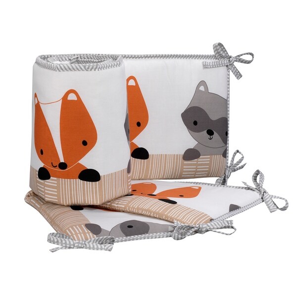 orange crib bumper