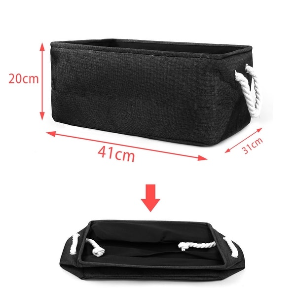 dimension image slide 10 of 19, Canvas Toy Bins for Laundry Clothes Storage Home Organizer